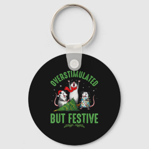 Funny Overstimulated But Festive Christmas Ssum Ho Key Ring