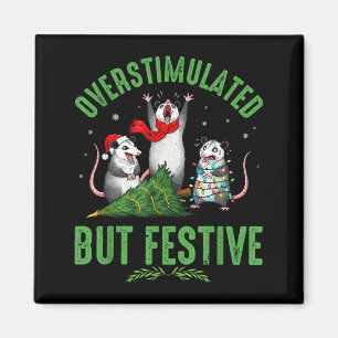 Funny Overstimulated But Festive Christmas Ssum Ho Magnet