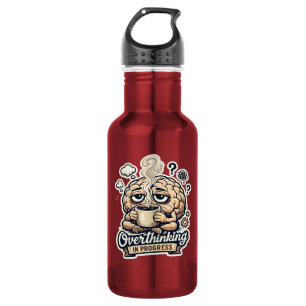 Funny Overthinking In Progress T-Shirt   Relatable 532 Ml Water Bottle