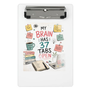 Funny Overthinking Mini Clipboard
