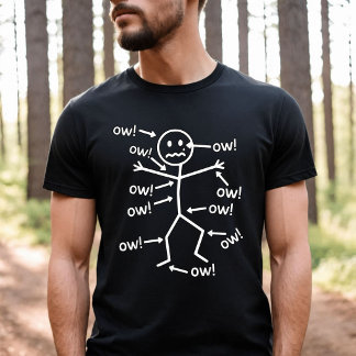 Funny Ow Ow Ow Ow Saying Body Pain Character Humou T-Shirt