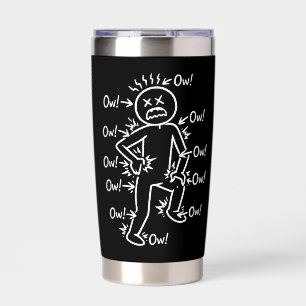 Funny Ow Ow Ow Ow Saying Body Pain Humour Insulated Tumbler