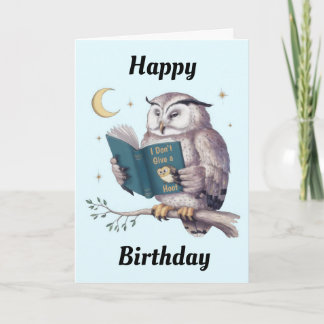 Funny Owl Birthday Card