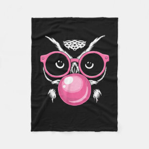 Funny Owl Design For Men Women Boys Girls Toddlers Fleece Blanket