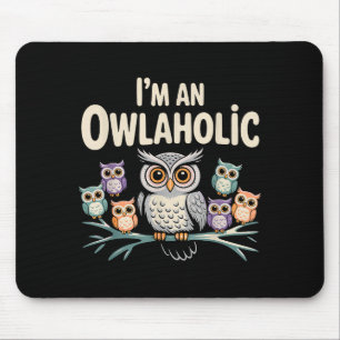 Funny Owl Design For Men Women Boys Girls Toddlers Mouse Mat