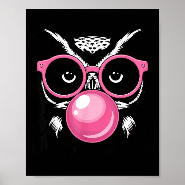 Funny Owl Design For Men Women Boys Girls Toddlers Poster (Front)