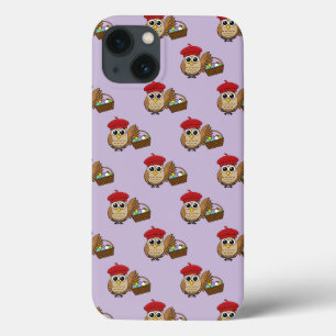 Funny Owl Easter Egg Hunt Pattern iPhone 13 Case