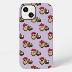 Funny Owl Easter Egg Hunt Pattern iPhone 13 Case