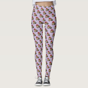 Funny Owl Easter Egg Hunt Pattern Leggings