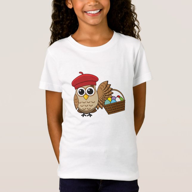 Funny Owl Easter Egg Hunt T-Shirt (Front)