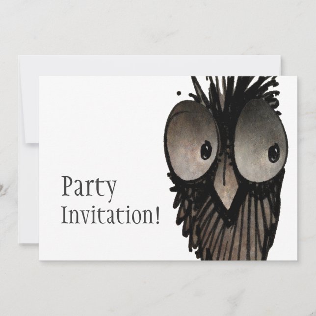 Funny Owl Invitation (Front)