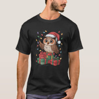 Funny Owl Santa Hat Animals Lovers Ugly Christmas