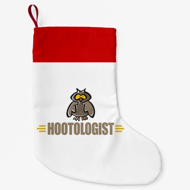 Funny Owl Small Christmas Stocking (Front)