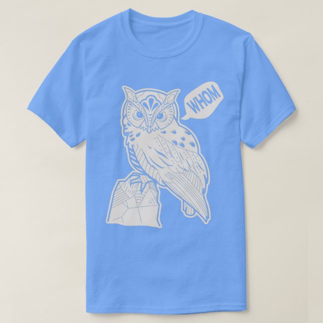 Funny Owl Whom T-Shirt (Design Front)