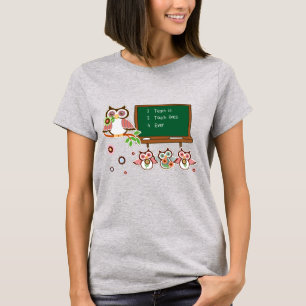 Funny Owls Design T-Shirts for Teachers