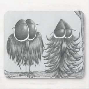 Funny Owls Mouse Mat