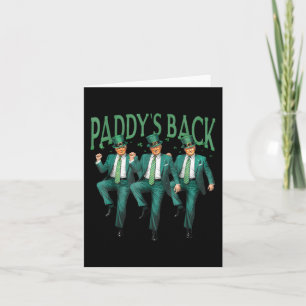 Funny Paddys Back Trump St Patricks Day Dancing Card