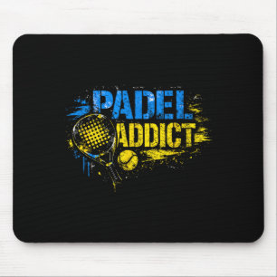 Funny padel addict quote mouse mat