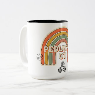 Funny Paediatrics OT Retro Rainbow Mug