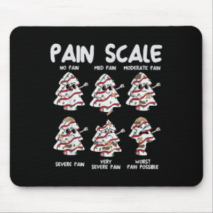 Funny Pain Scale Christmas Nurse Xmas Tree Cakes P Mouse Mat