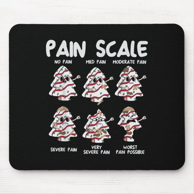Funny Pain Scale Christmas Nurse Xmas Tree Cakes P Mouse Mat (Front)