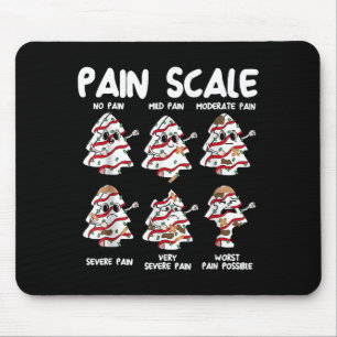 Funny Pain Scale Christmas Nurse Xmas Tree Cakes P Mouse Mat