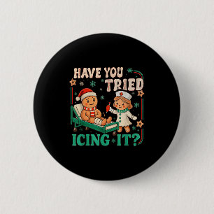 Funny Pain Scale Have You Tried Icing It Gingerbre 6 Cm Round Badge