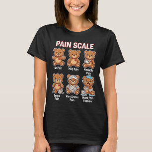 Funny Pain Scale Nurse Valentines Nurses Heart RN T-Shirt
