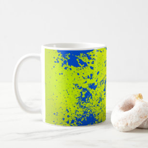 Funny Paint Bucket With Paint Splatter Bold Colors Coffee Mug