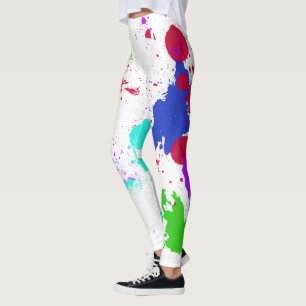 Funny Paint Splotched Leggings