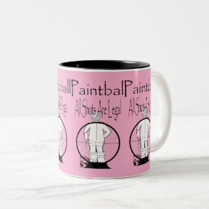 Funny Paintball Sports Design Two-Tone Coffee Mug