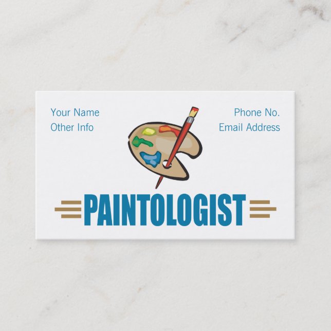 Funny Painter Business Card (Front)