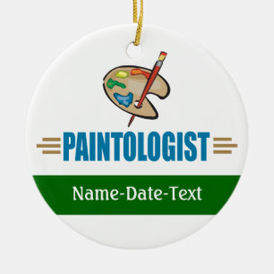 Funny Painter Ceramic Tree Decoration