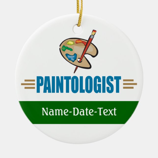 Funny Painter Ceramic Tree Decoration (Front)