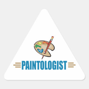 Funny Painter Triangle Sticker
