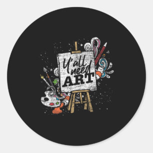 Funny Painter Yall Need Art Drawing Artist  Classic Round Sticker