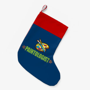 Funny Painter's Small Christmas Stocking
