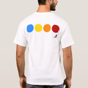 Funny Painting Colour Circles Stick Figure T-Shirt