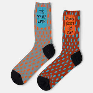 Funny Pair of complementary coloured  Socks
