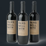 Funny Pairs Well with Christmas Wine Label<br><div class="desc">Funny Pairs Well with Christmas Wine Label -- Buy a batch and give a bottle of wine to all the hard-to-shop-for people on your list.</div>