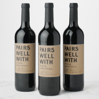 Funny Pairs Well with Crazy Relatives Wine Label