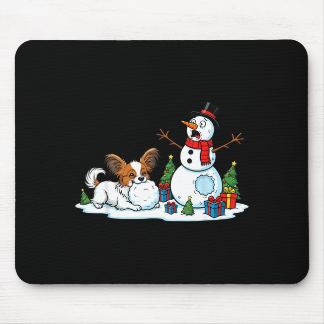 Funny Pallon Snowman Christmas Tree Xmas Womens Me Mouse Mat (Front)