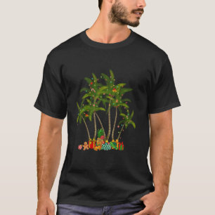 Funny Palm Trees Xmas Lights Hawaii Christmas In J T-Shirt