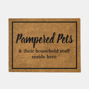 Funny Pampered Pets Doormat