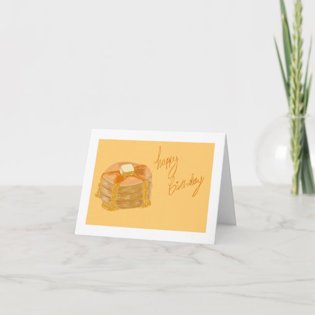 Funny Pancake birthday card (Front)