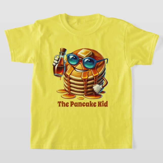 Funny pancake kid add text T-Shirt (Laydown)