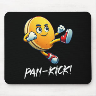 Funny Pancake Pan Karate Kick Boys Girls Food Love Mouse Mat