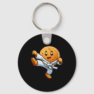 Funny Pancake Pan Karate Taekwondo Kick Boys Girl Key Ring