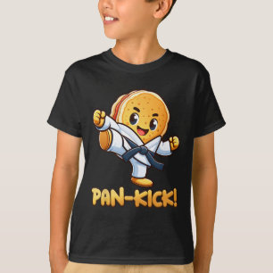 Funny Pancake Pan Karate Taekwondo Kick Boys Girl T-Shirt