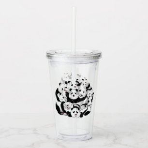 Funny Panda Acrylic Tumbler
